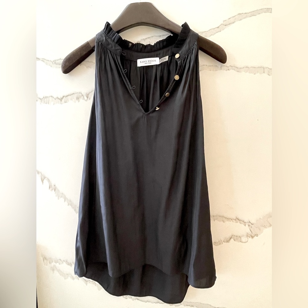 Ramy Brook Ruffled V-neck Tank Top